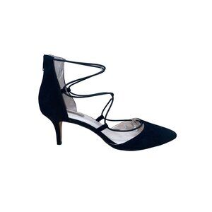 INC Women’s Black Strappy Pointed-Toe Kitten Heel Daree Dress Shoes Size 11M